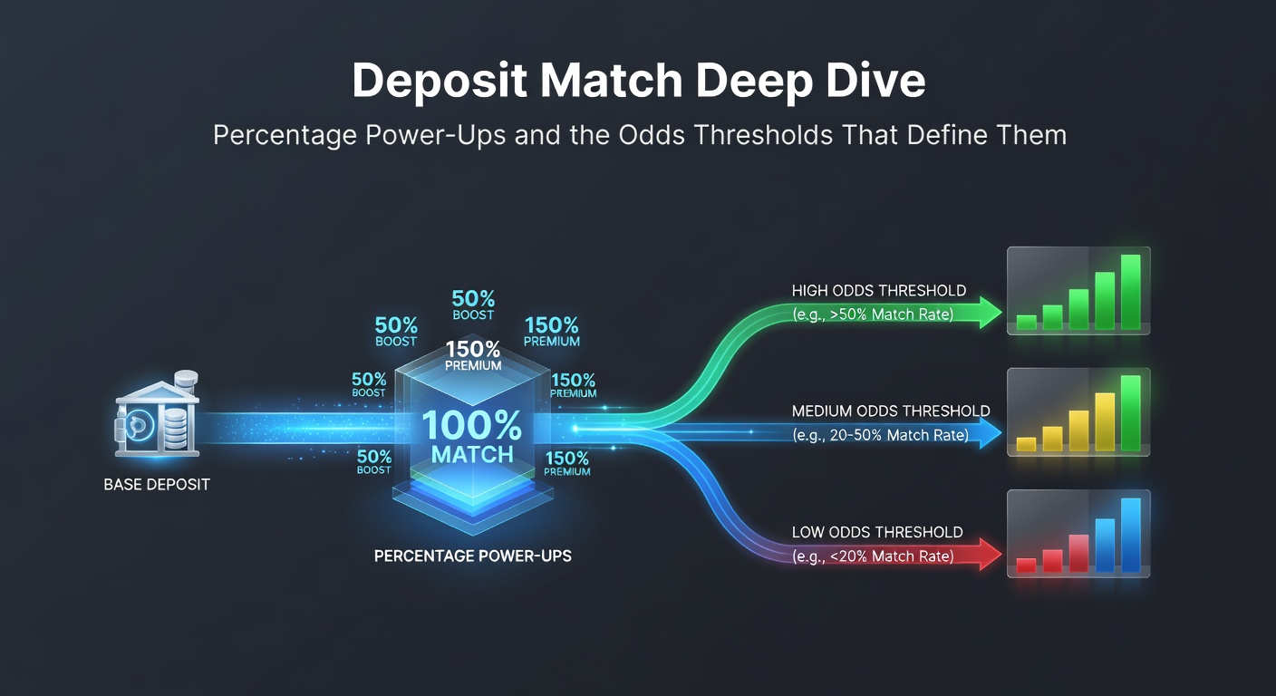 Chart comparing deposit match percentages against common odds thresholds across international betting platforms