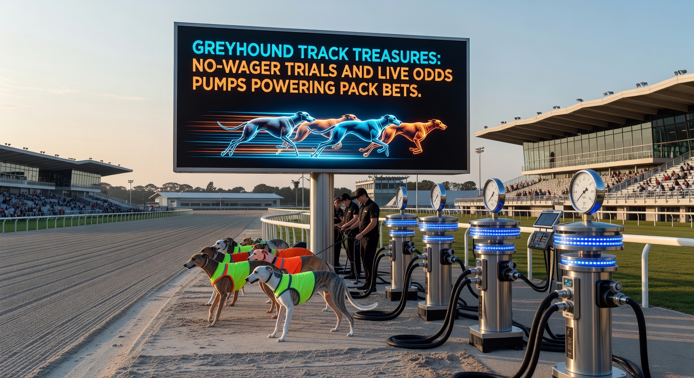 Close-up of a bookmaker's app screen showing live odds boosting on a greyhound race, with pack bet options highlighted