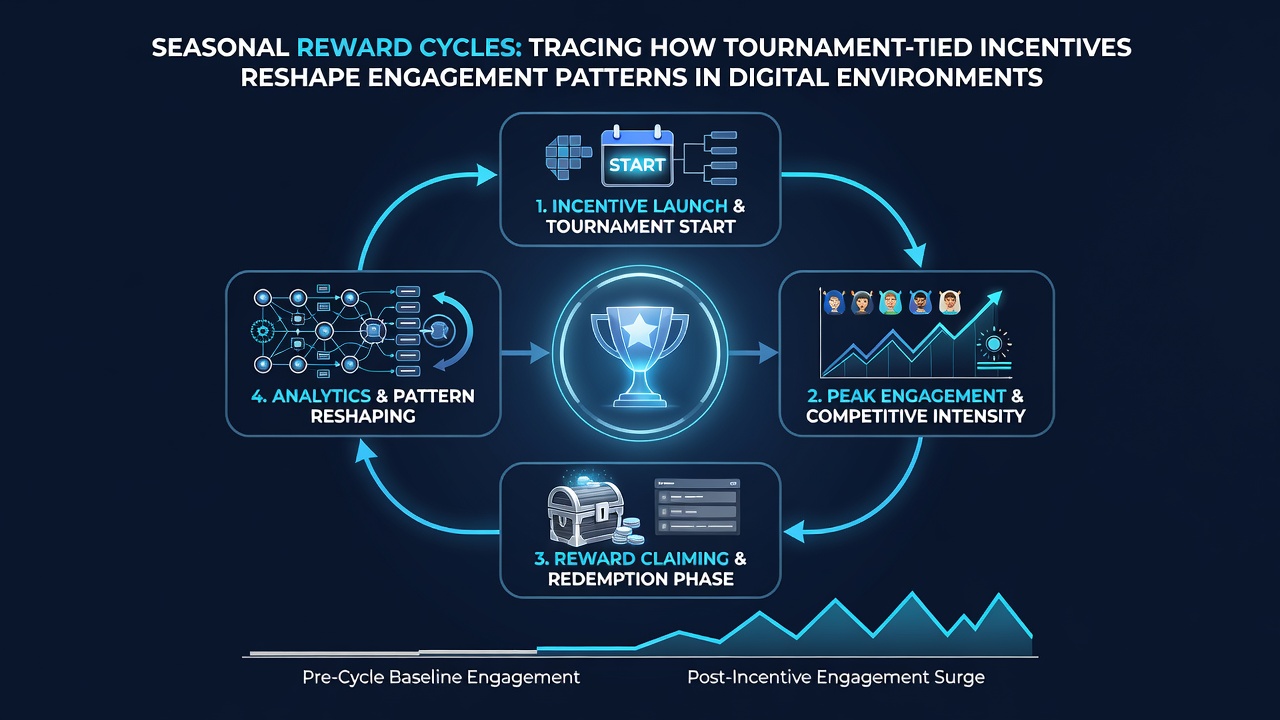 Analytics chart displaying engagement patterns during tournament-tied reward periods in digital wagering